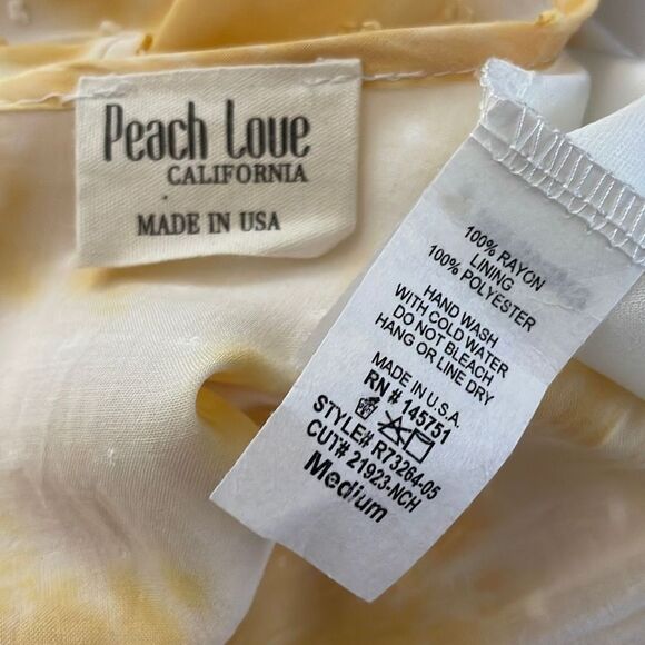 Peach Love Tie Dyed Swiss Dot Romper M - Picture 8 of 9